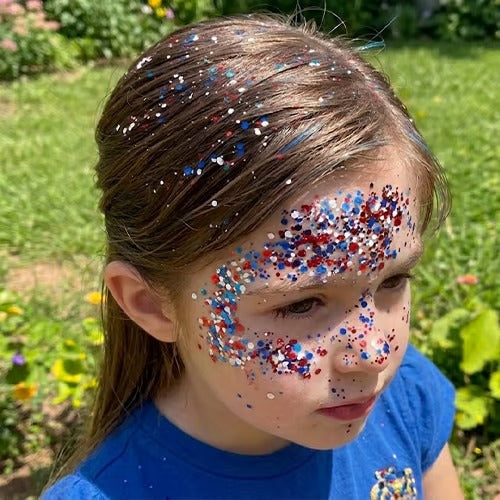 Red, white, and blue body flash sticks