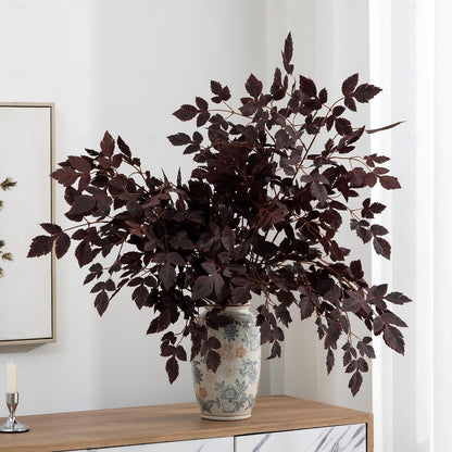 Long-stem artificial "Gratitude Leaf" plant