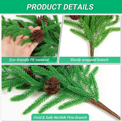 🔥Last Day 60% OFF🔥The Best Holiday Greenery - Realistic Norfolk Pine Stems