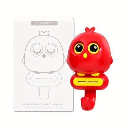 Adorable Owl Wall Hook with Moving Eyes – Punch-Free Adhesive Hanger for Home Organization & Fun Decor