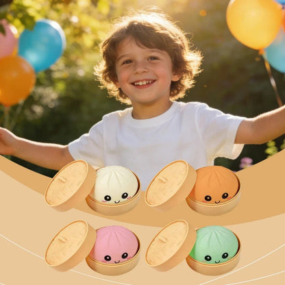 Glitter Dumpling SquishyFidget Toy, Soft ShinySqueeze Toy For KidsAdults