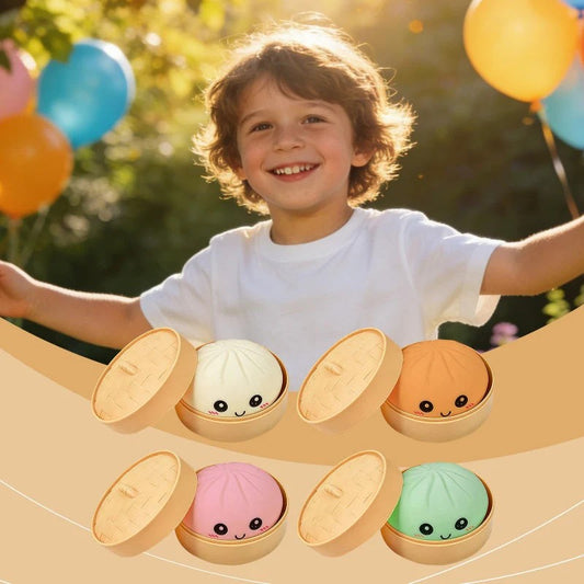 Glitter Dumpling SquishyFidget Toy, Soft ShinySqueeze Toy For KidsAdults