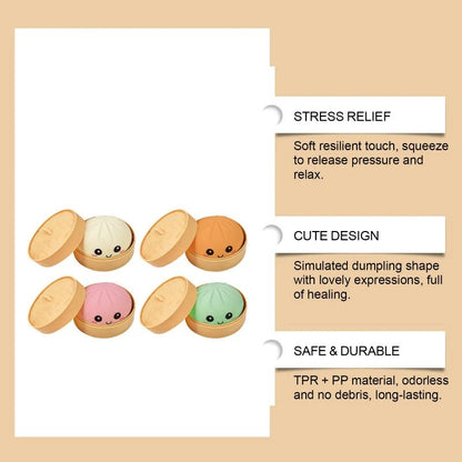 Glitter Dumpling SquishyFidget Toy, Soft ShinySqueeze Toy For KidsAdults