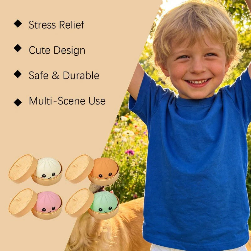 Glitter Dumpling SquishyFidget Toy, Soft ShinySqueeze Toy For KidsAdults