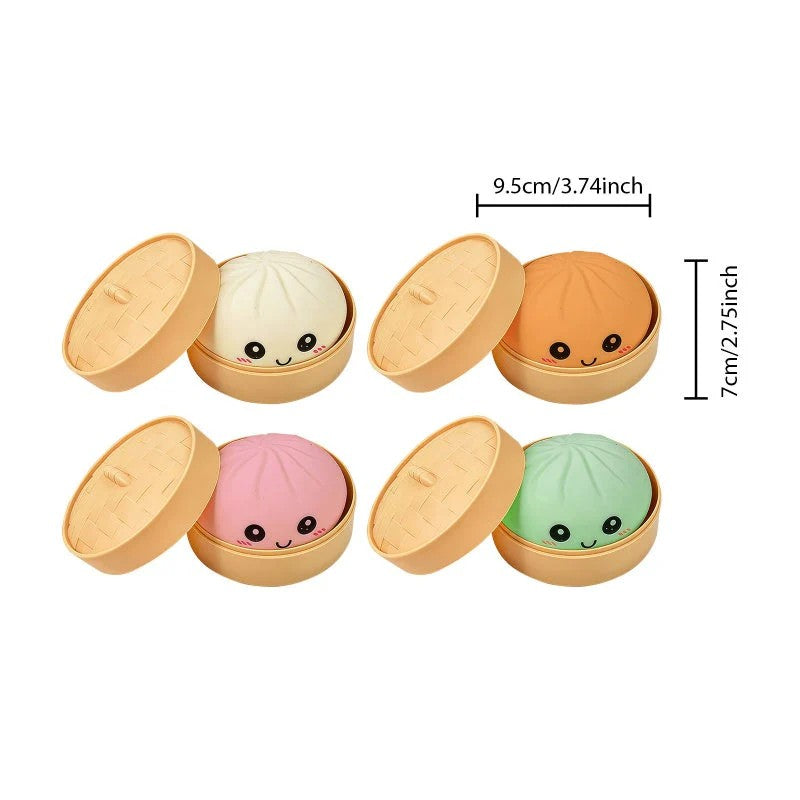 Glitter Dumpling SquishyFidget Toy, Soft ShinySqueeze Toy For KidsAdults