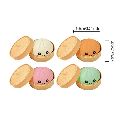 Glitter Dumpling SquishyFidget Toy, Soft ShinySqueeze Toy For KidsAdults