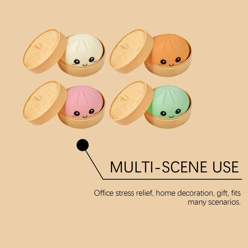 Glitter Dumpling SquishyFidget Toy, Soft ShinySqueeze Toy For KidsAdults